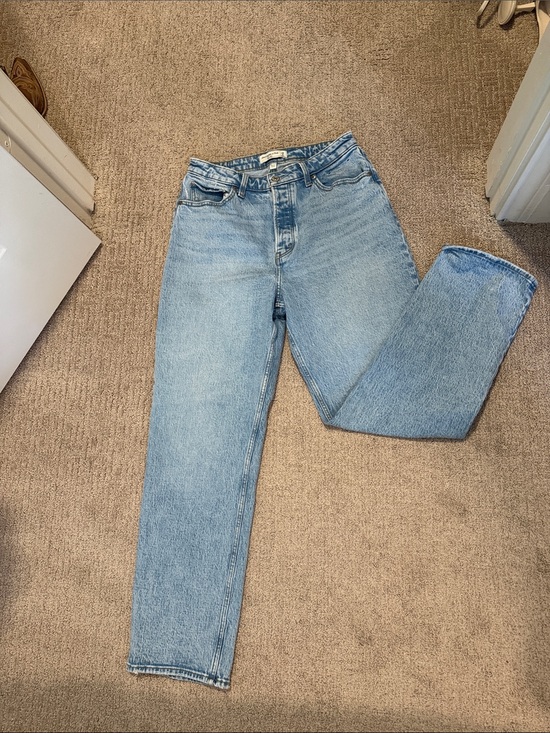 Abercrombie & Fitch Denim - Abercrombie & Fitch Light Blue Straight Leg Women’s Jeans curve love